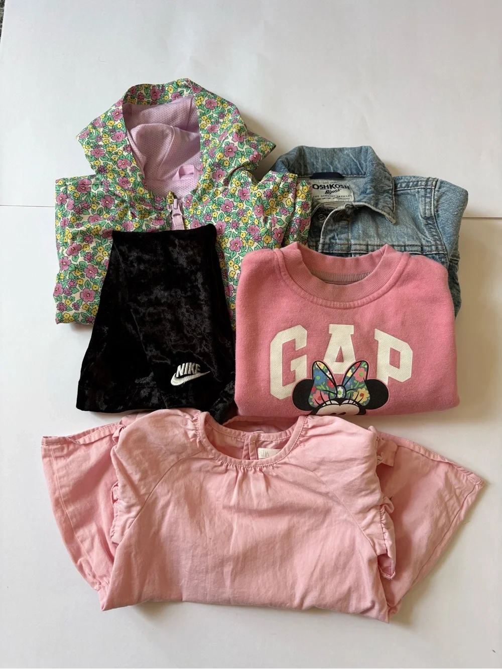 Lot Gap Zara Nike Rain Denim Jacket Sweatshirt Dress Leggings 18-24M Floral Pink